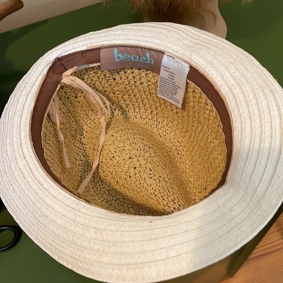 Beach by Flora Bella  tan and white straw hat
